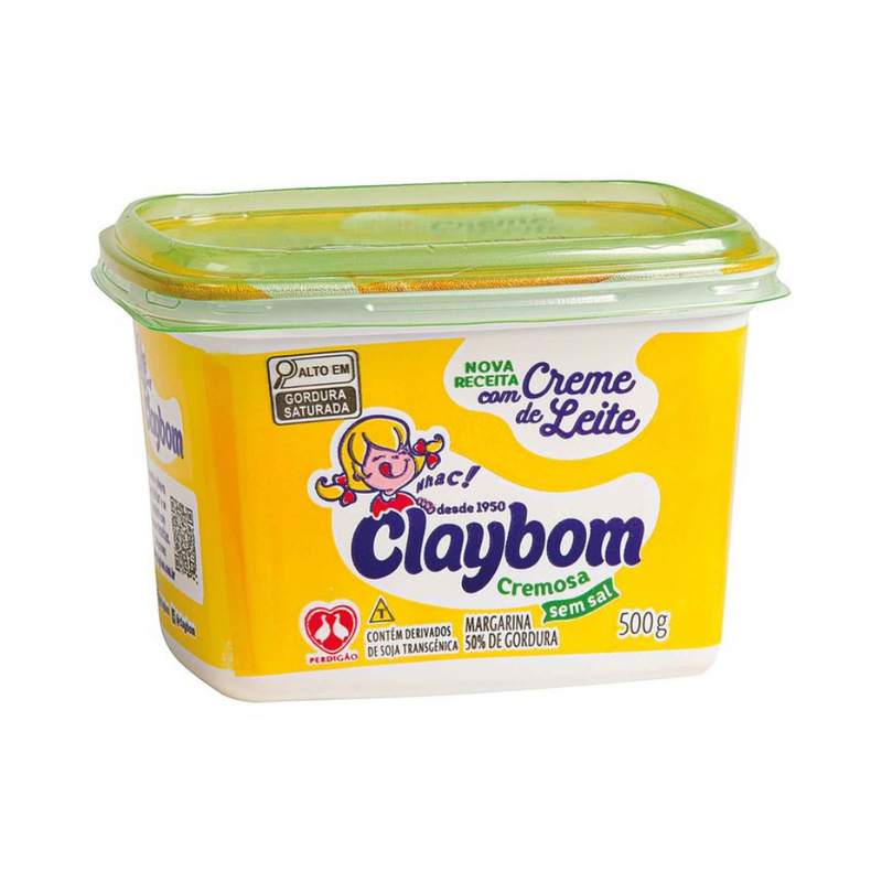 Margarina Cremosa sem Sal Claybom Pote 500g