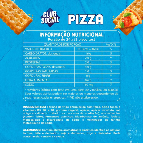Clube Social Pizza 144g