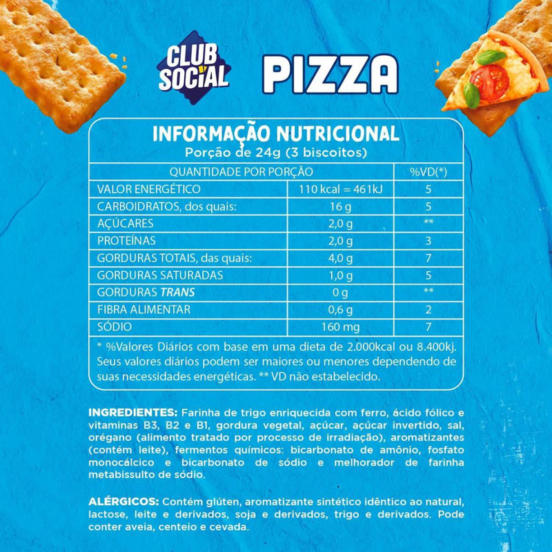 CLUBE SOCIAL PIZZA 144G
