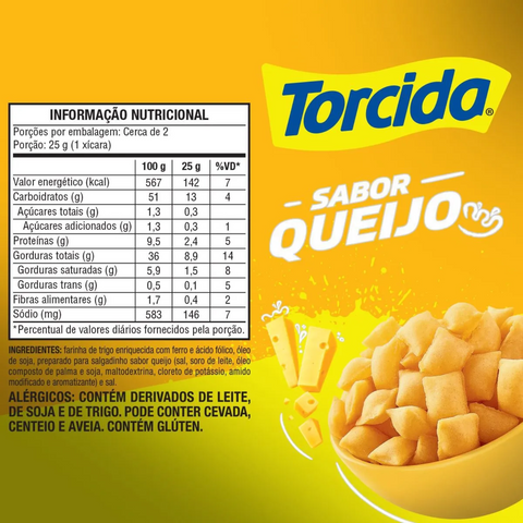 Salgadinho de Queijo Torcida 60g