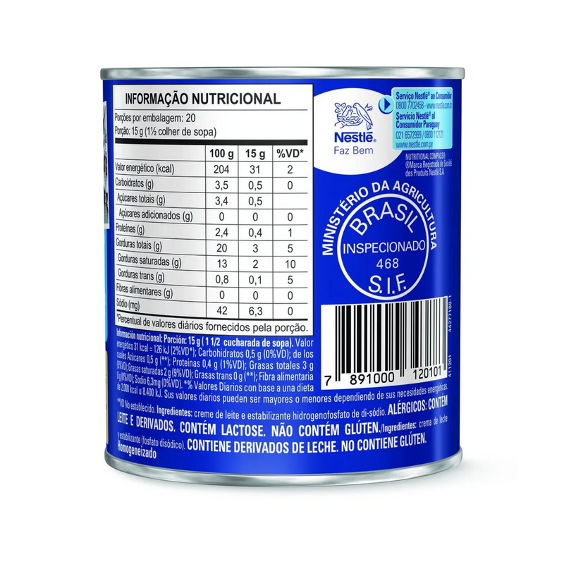 Creme de Leite Tradicional Nestlé Lata 300g