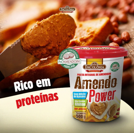 Amendopower Pasta de Amendoim DaColônia 500G - 6UN