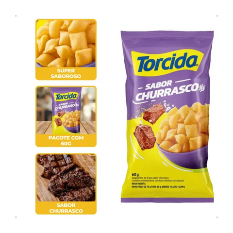 Torcida Salg de Trigo Churrasco Pct 60g Cx 39,9000