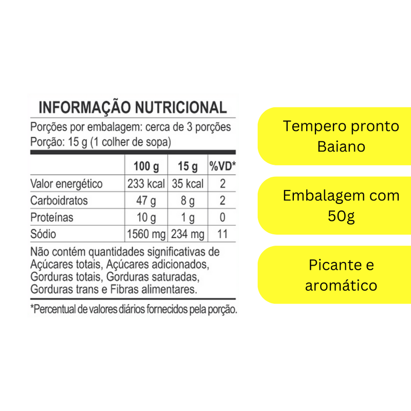 TEMPERO BAIANO PO DA TERRINHA 50G