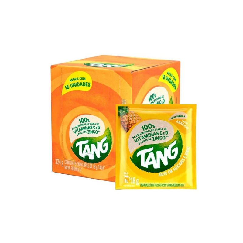 Refresco em Pó Tang Abacaxi 18g - Caixa com 18 Unidades