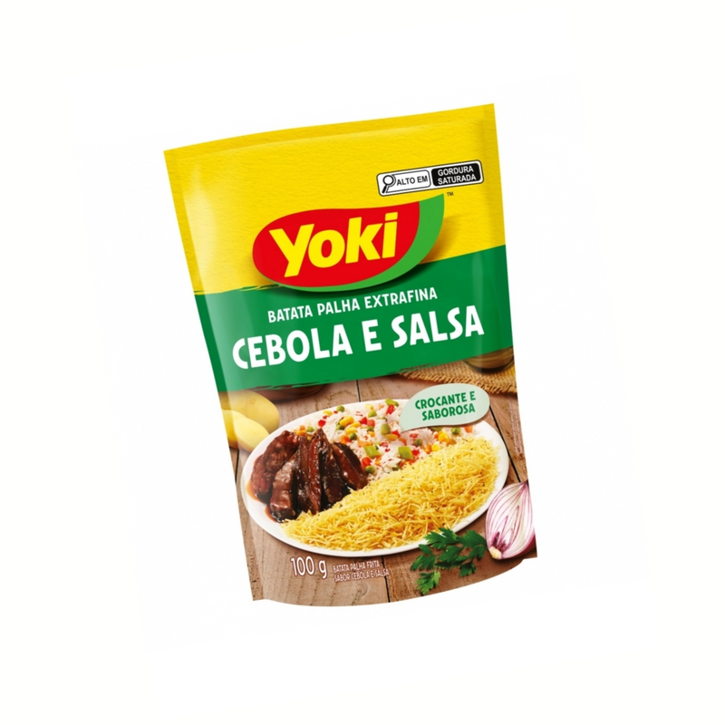 Batata Palha Extrafina Cebola e Salsa Yoki Sachê 100g