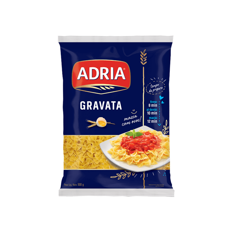 Macarrão de Sêmola com Ovos Gravata Adria Pacote 500g